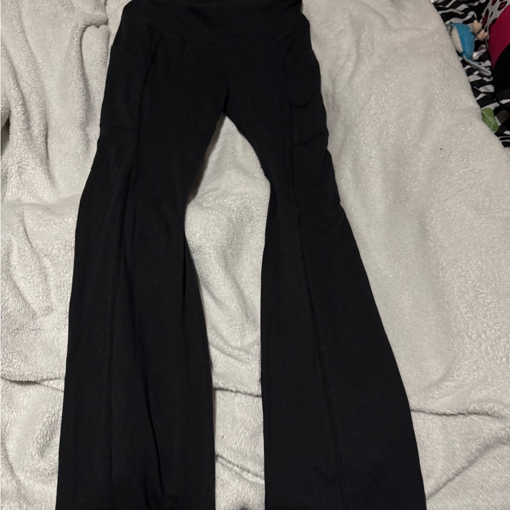 Flared Leggings With Pockets XS